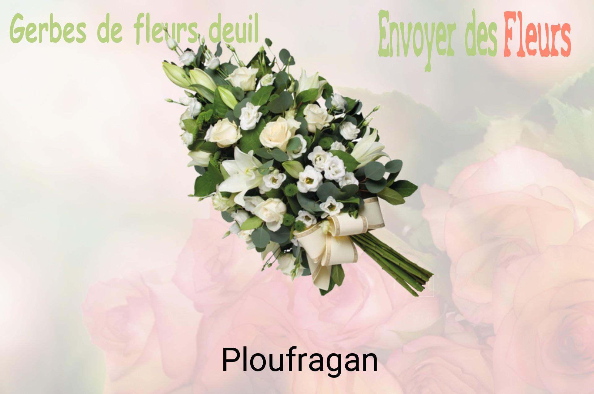 Gerbe de fleurs de deuil livrée à Ploufragan